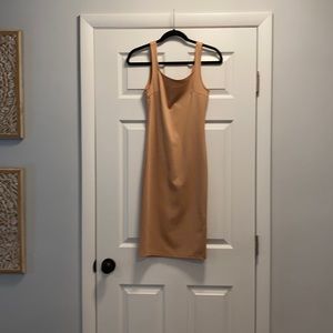 Forever 21 fitted nude dress